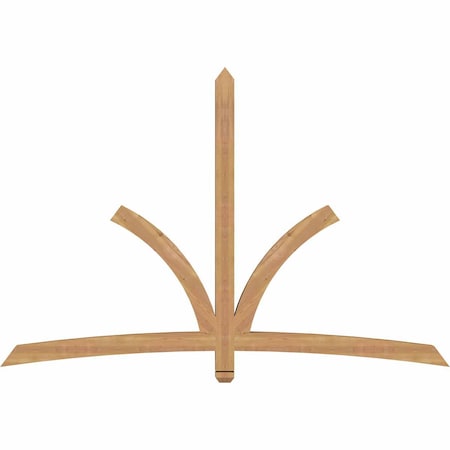 Ekena Millwork Davenport Timber Gable Bracket, Western Red Cedar, 84"W x 56"H x 3 1/2"D x 3 1/2"F, 16/12 Pitch GBW084X56X0404DAV00SWR